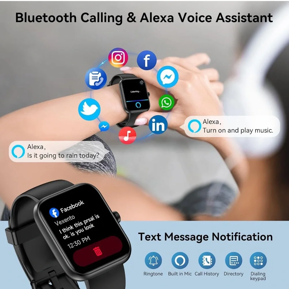 Smartwatch for men and women with Alexa built-in, fitness tracker - Picture 3 of 8